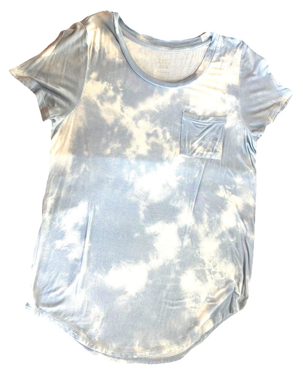 Market & Spruce Women's Blue Tie Dye Pocket T-shirt Size Small Oversized SOFT